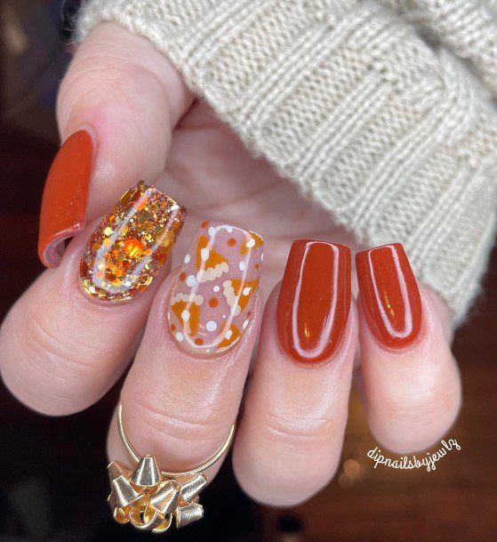 Decorative Thanksgiving Nail On Female