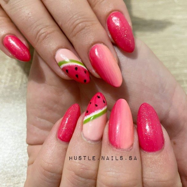 Decorative Watermelon Nail On Female