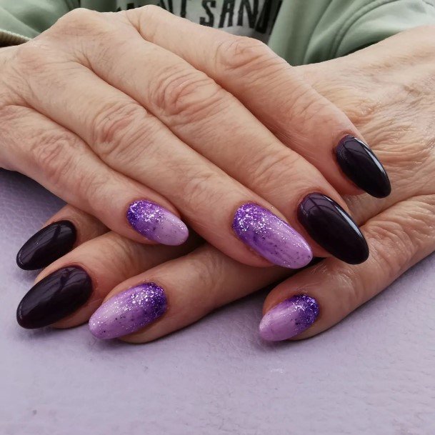 Deep Purple Girls Nail Ideas