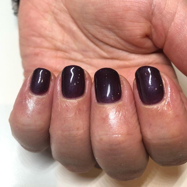 Deep Purple Womens Nail Ideas