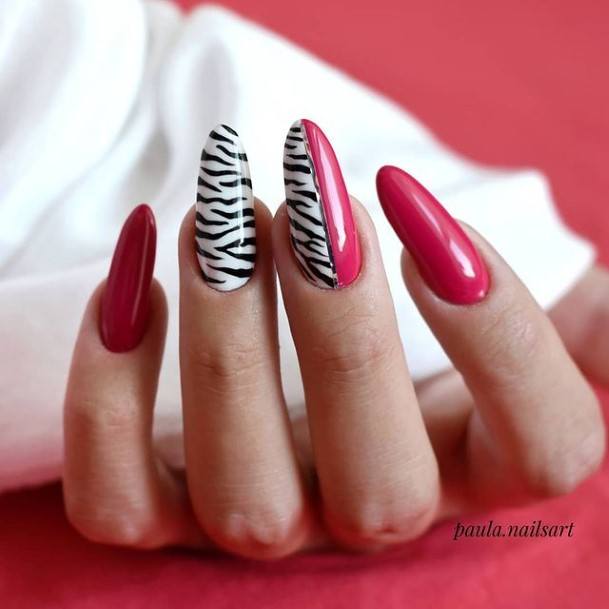 Deep Red Girls Nail Ideas