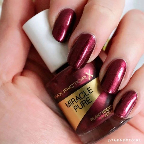Deep Red Nail For Ladies