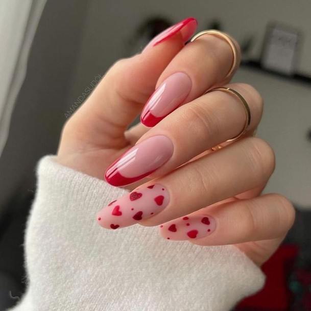 Deep Red Womens Nail Designs