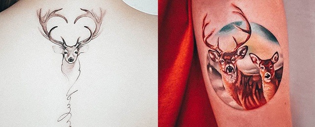 Top 100 Best Deer Tattoos for Women - Buck and Doe Design Ideas