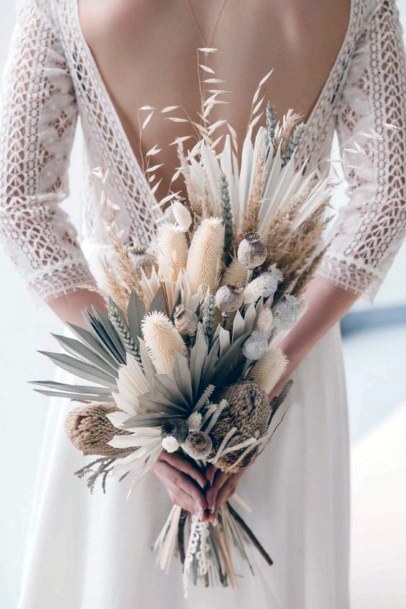 Delicate And White Boho Wedding Flowers