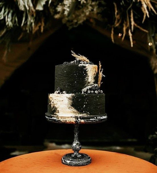 Delicious Black Wedding Cake