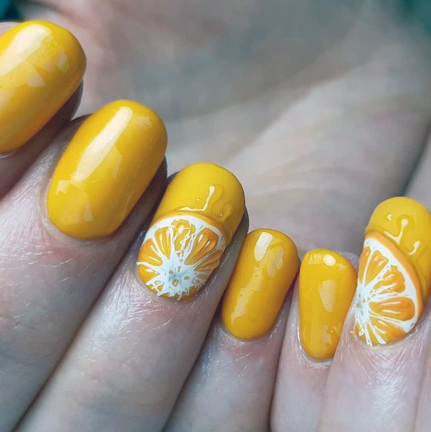 Delicious Citrus May Nail Design Lemon Ideas For Girls