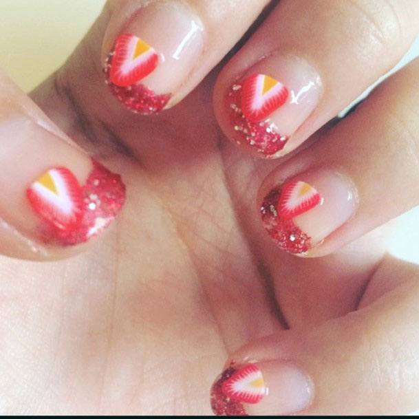 Delicious Trendy Strawberry Nails For Ladies