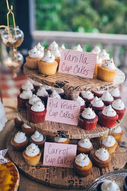 Delicious Vanilla Red Velvet And Tasty Carrot Cake Cupcake Ideas Wedding