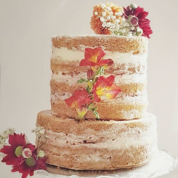 Delightful Flowers Rustic Wedding Cake Toppers