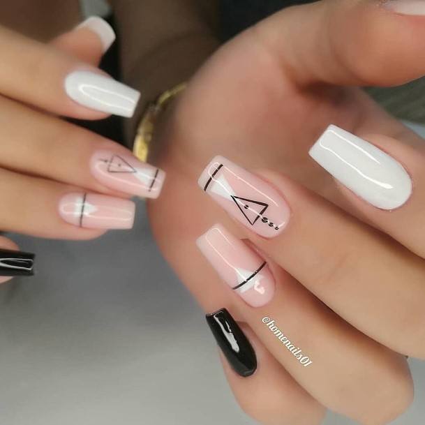 Delightful Nail For Women Black And White Designs