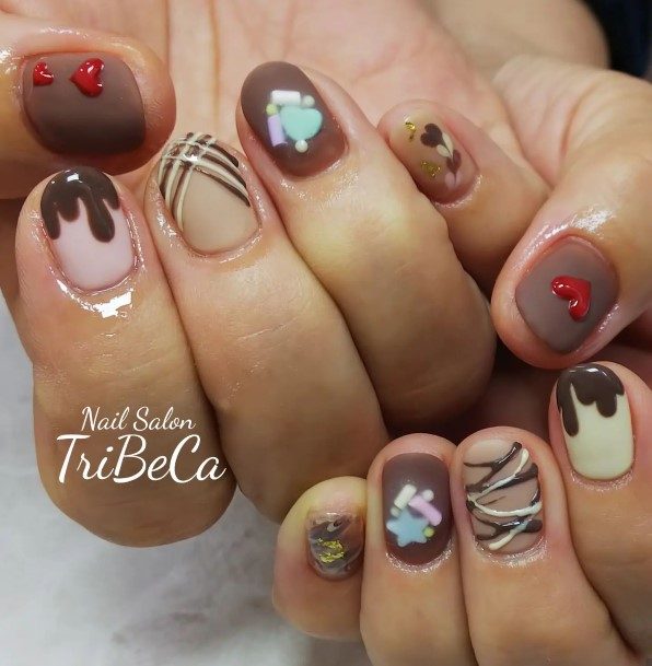 Delightful Nail For Women Chocolate Designs