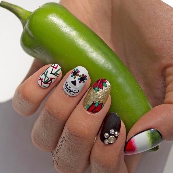 Delightful Nail For Women Cinco De Mayo Designs