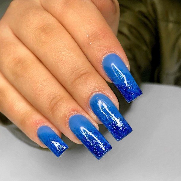 Delightful Nail For Women Dark Blue Ombre Designs