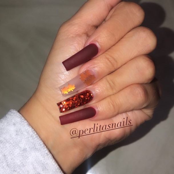 Delightful Nail For Women Dark Maroon Designs