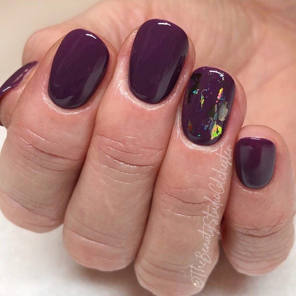 Delightful Nail For Women Deep Purple Designs