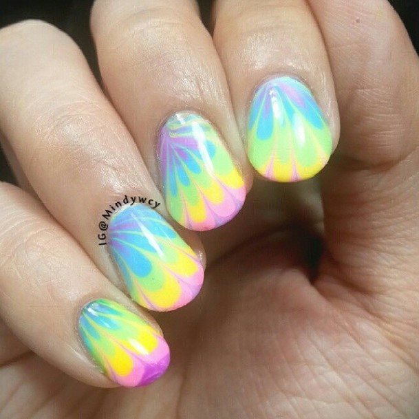 Delightful Nail For Women Feather Designs