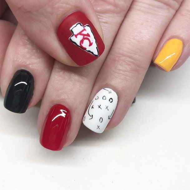 Delightful Nail For Women Football Designs