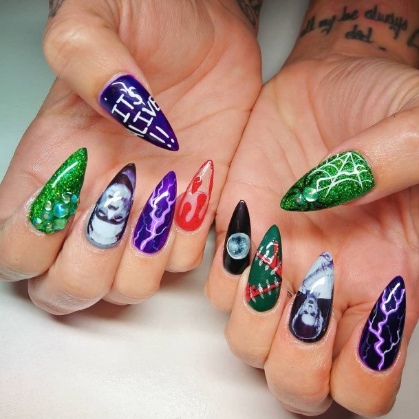 Delightful Nail For Women Frankenstein Designs