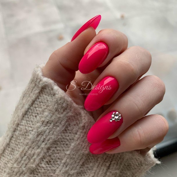 Delightful Nail For Women Fuchsia Designs