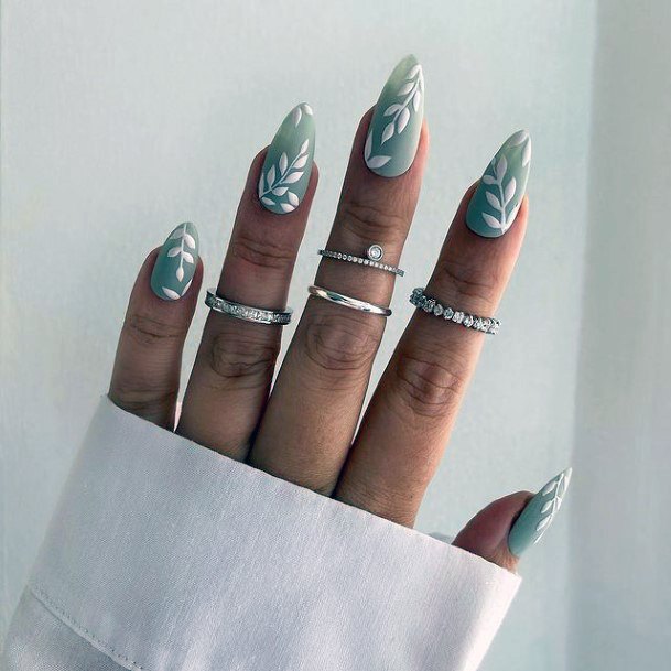 Delightful Nail For Women Green Dress Designs