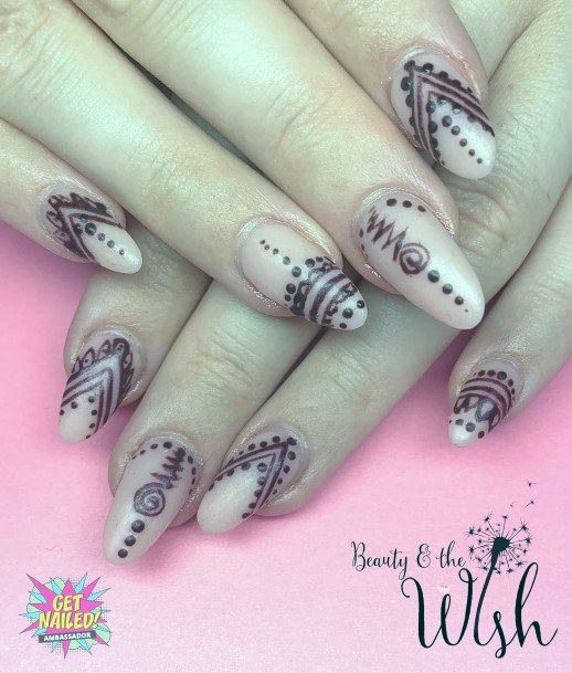 Delightful Nail For Women Henna Designs