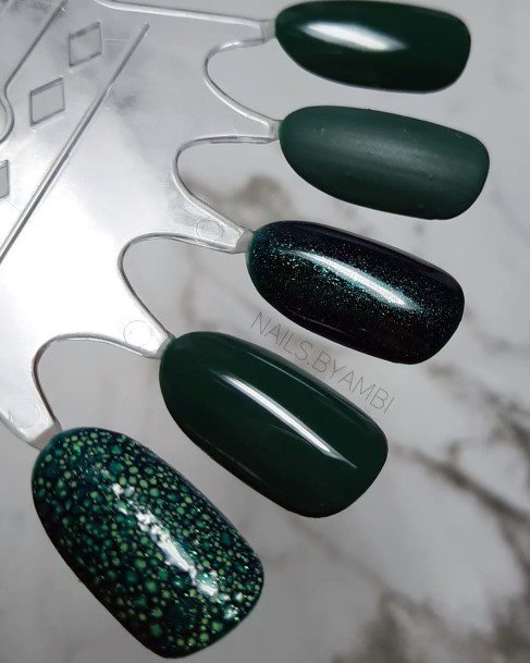 Delightful Nail For Women Hunter Green Designs