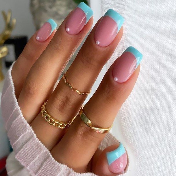 Delightful Nail For Women Light Blue Designs