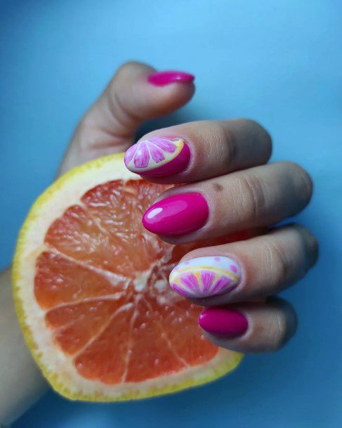 Delightful Nail For Women Magenta Designs