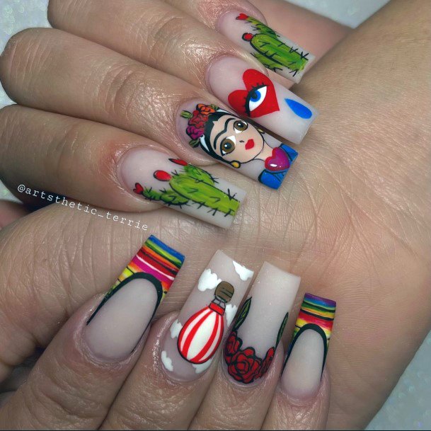 Delightful Nail For Women Mexican Designs