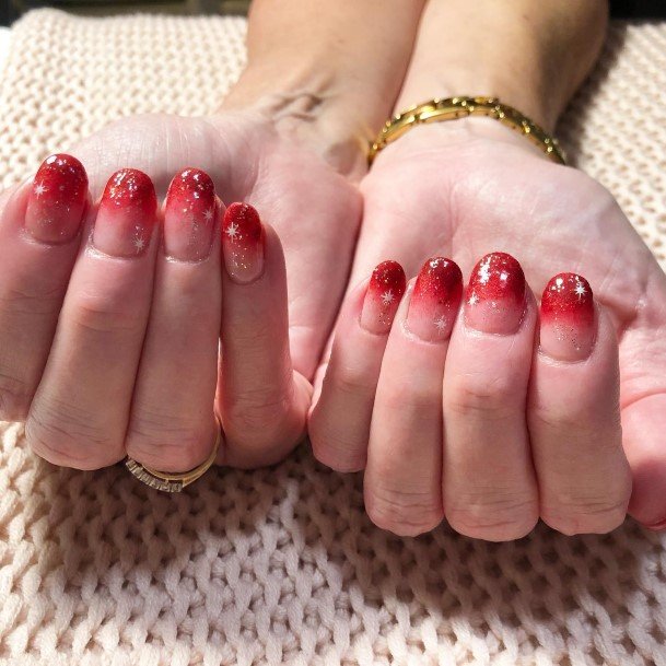 Delightful Nail For Women Red Ombre Designs