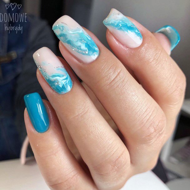 Delightful Nail For Women Teal Turquoise Dress Designs