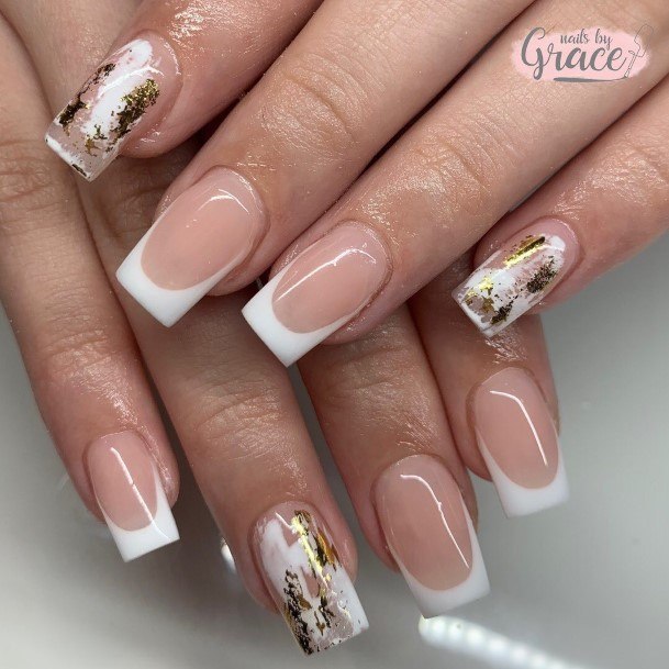 Delightful Nail For Women White And Nude Designs