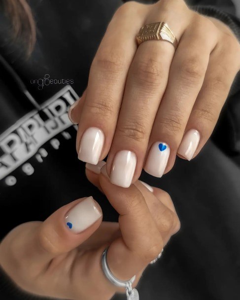 Delightful Nail For Women White Square Designs