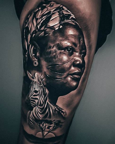 Delightful Tattoo For Women Africa Designs