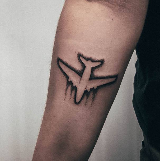 Delightful Tattoo For Women Airplane Designs