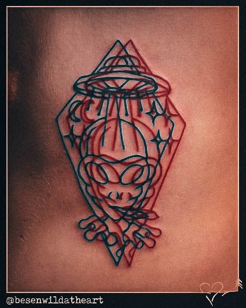 Delightful Tattoo For Women Alien Designs