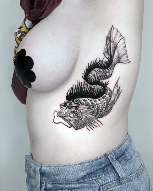 Delightful Tattoo For Women Anglerfish Designs