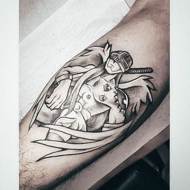 Delightful Tattoo For Women Anime Designs