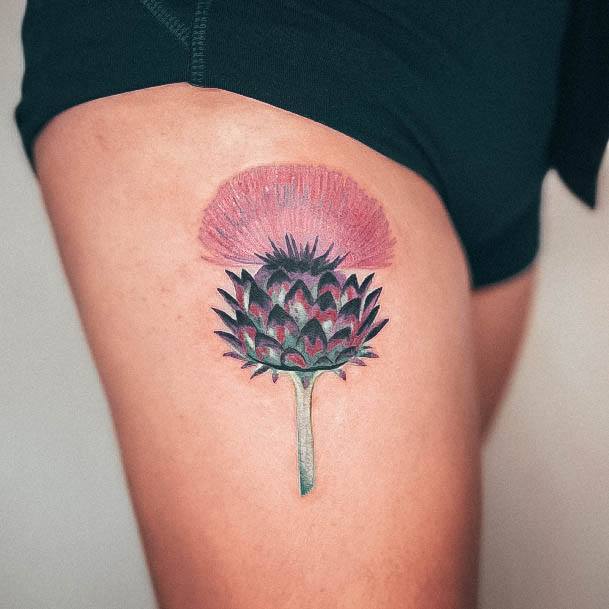 Delightful Tattoo For Women Artichoke Designs