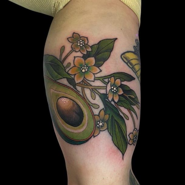 Delightful Tattoo For Women Avocado Designs