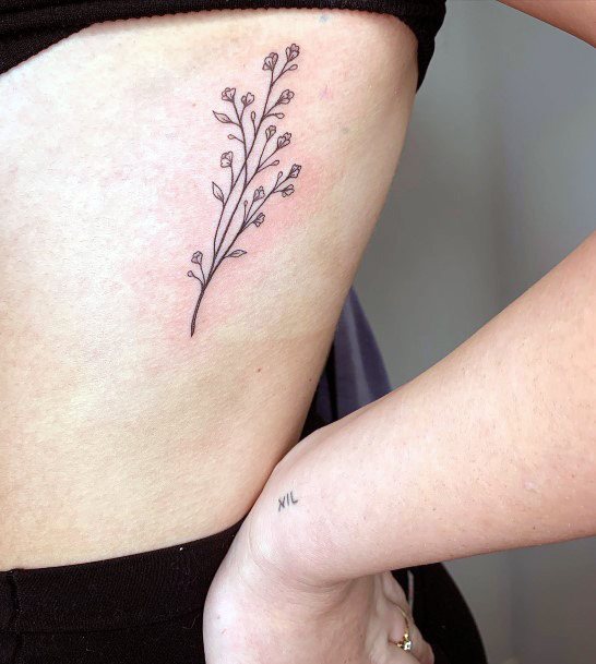 Delightful Tattoo For Women Babys Breath Designs