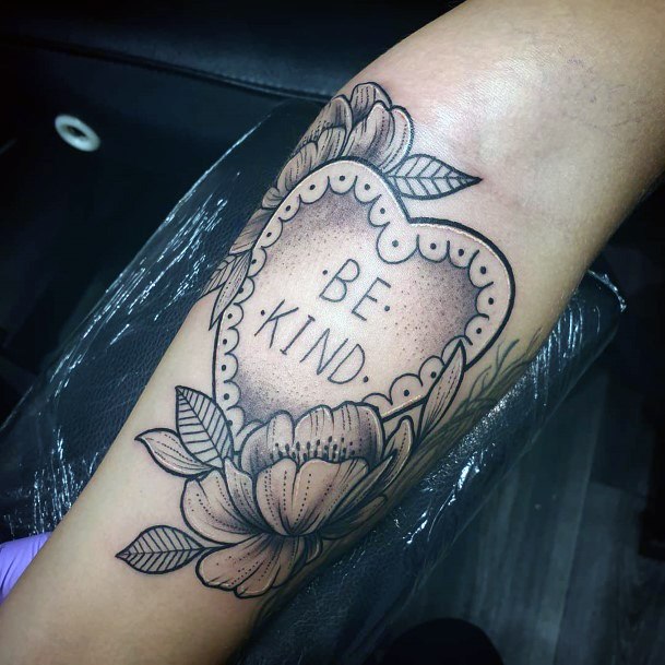 Delightful Tattoo For Women Be Kind Designs