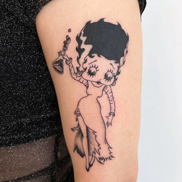 Delightful Tattoo For Women Betty Bop Designs