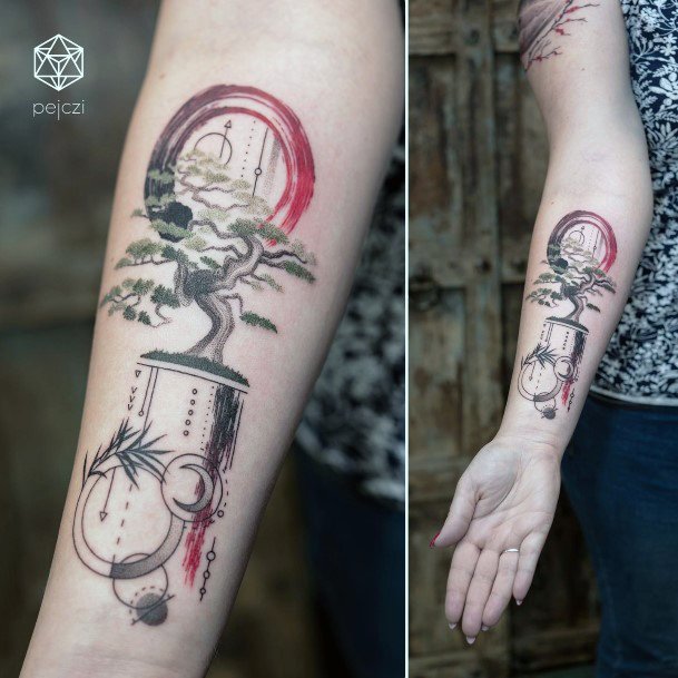 Delightful Tattoo For Women Bonsai Designs