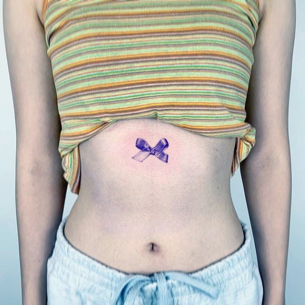 Delightful Tattoo For Women Bow Designs