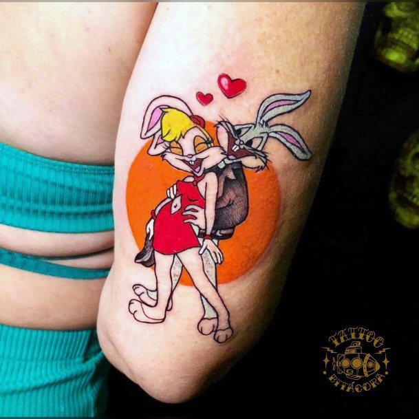 Delightful Tattoo For Women Bugs Bunny Designs