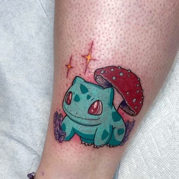 Top 100 Best Bulbasaur Tattoos For Women - Pokemon Design Ideas