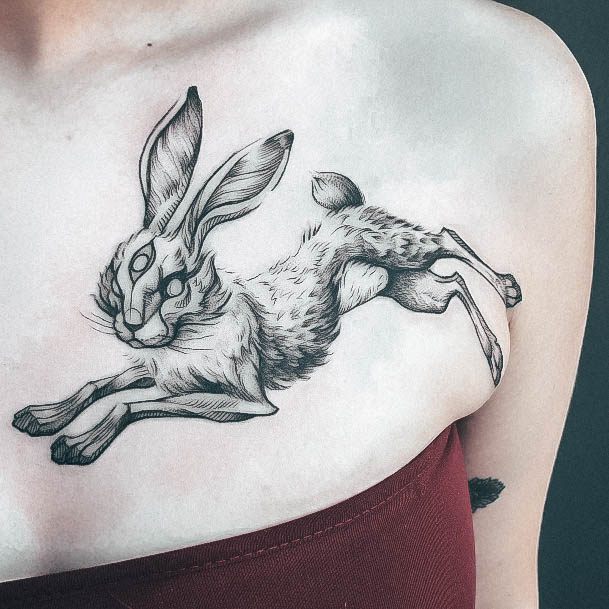 Delightful Tattoo For Women Bunny Rabbit Designs