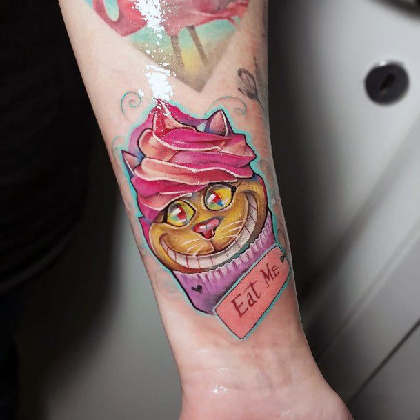 Delightful Tattoo For Women Cheshire Cat Designs